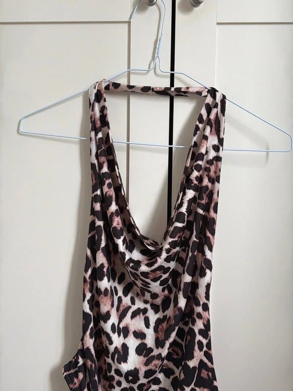 Bershka Bershka leopard print cowl neck bodysuit