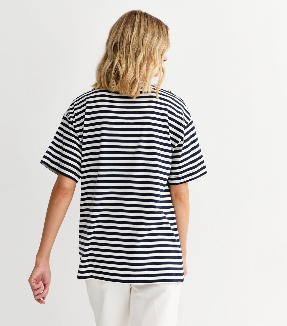 New Look Women's Blue Striped Oversized T-Shirt New Look - 4
