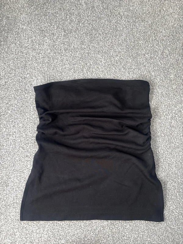 Bershka Bershka black bandeau cinched top