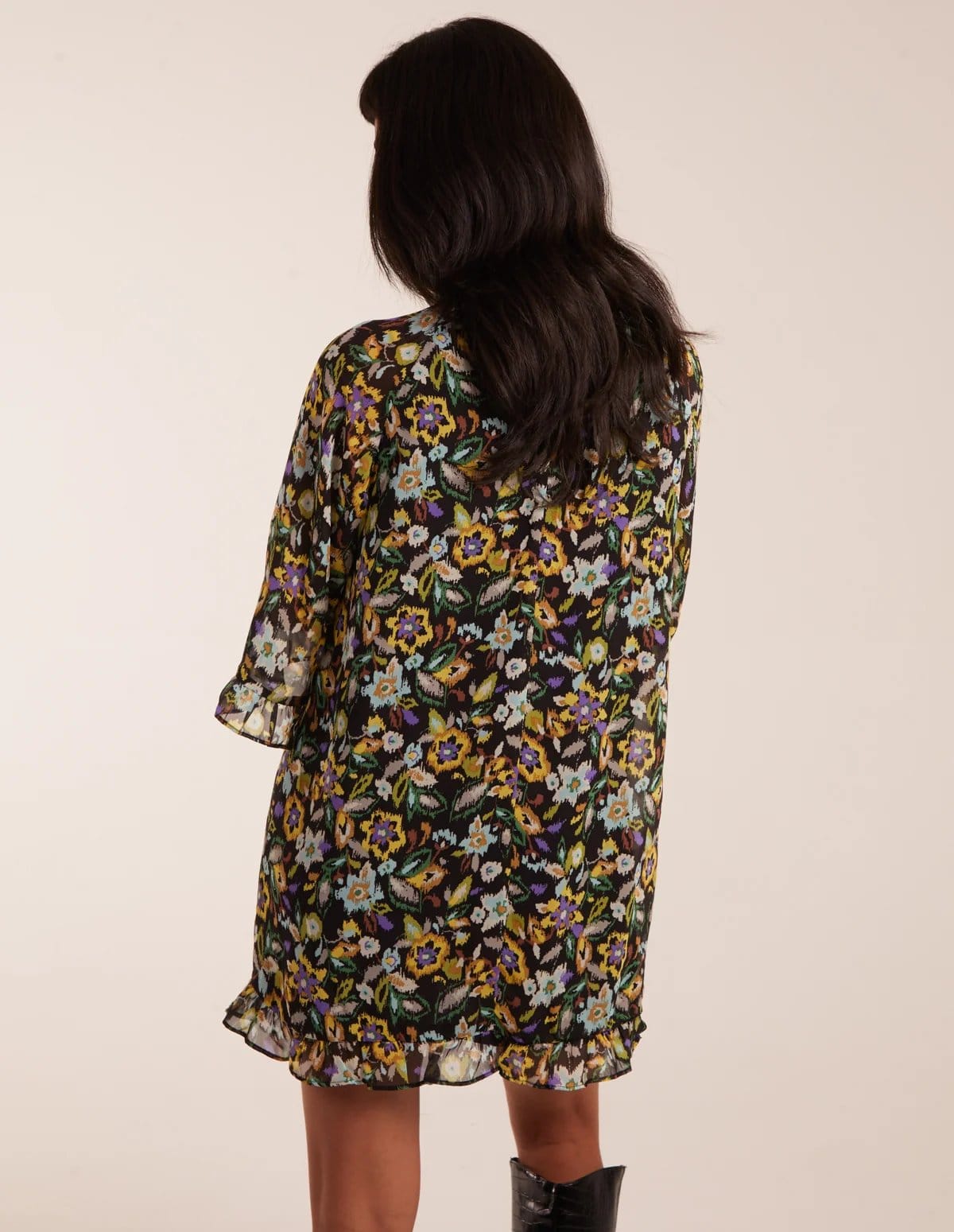 Blue Vanilla Floral Raglan Sleeve Tunic Dress - 4