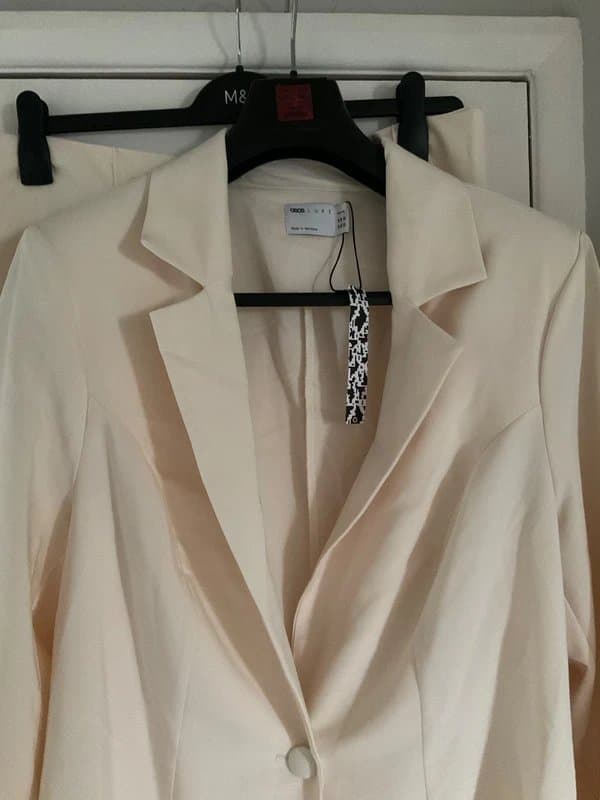 ASOS ASOS Luxe Cream Trouser Suit Size 20 BNWT