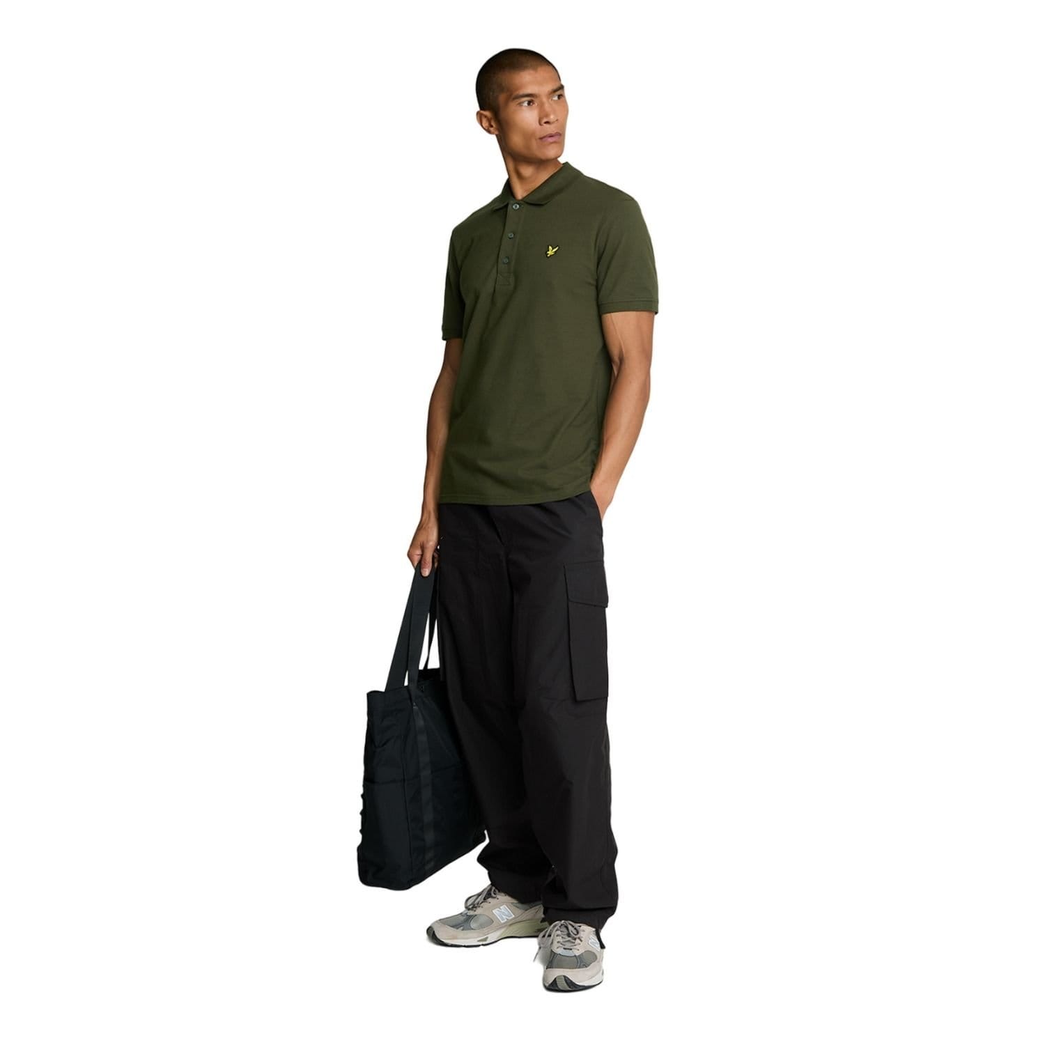 Lyle & Scott Lyle & Scott Men's Plain Polo Shirt in Olive - 4