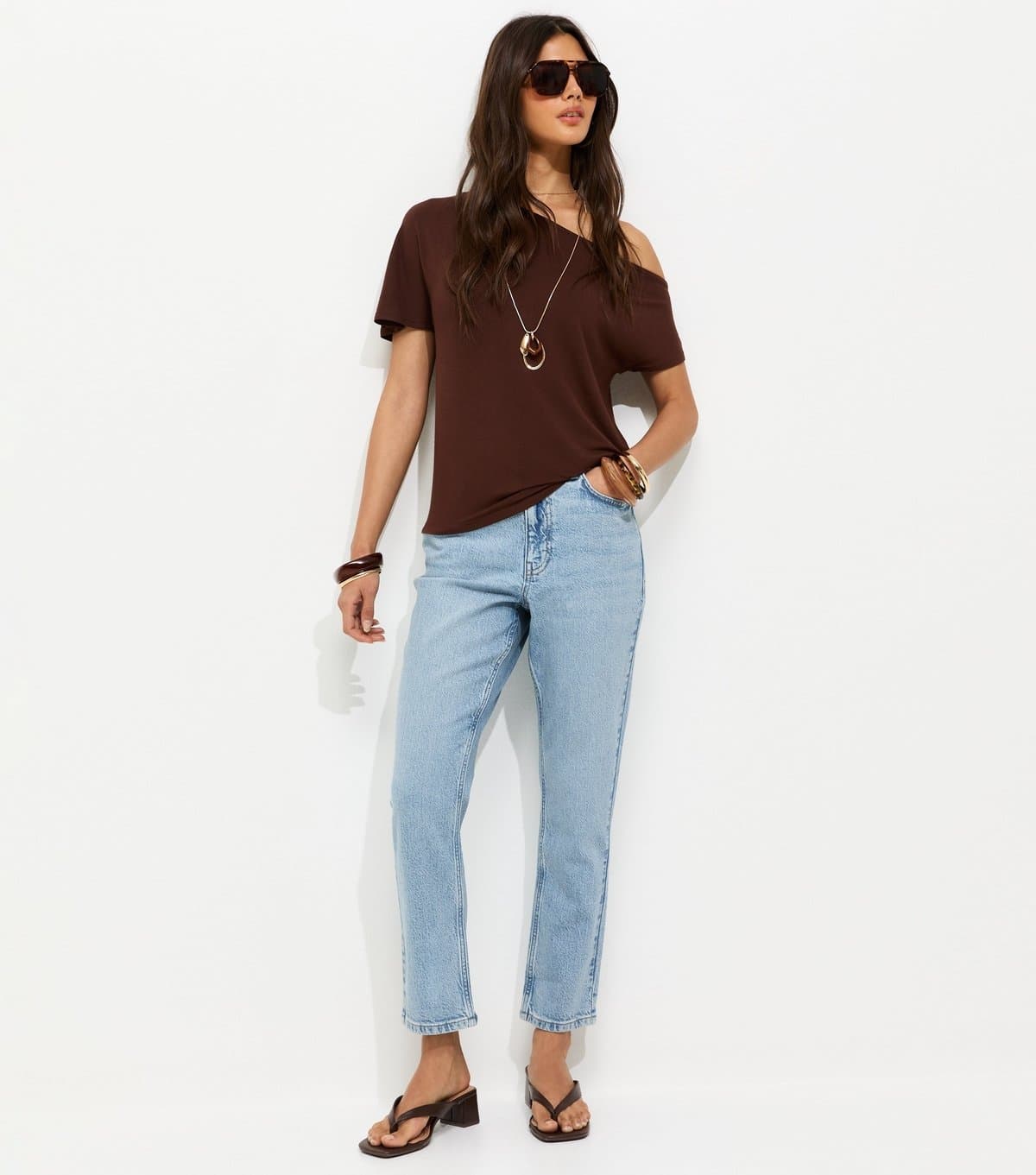 New Look Women's Blue Hannah Straight Leg Jeans New Look