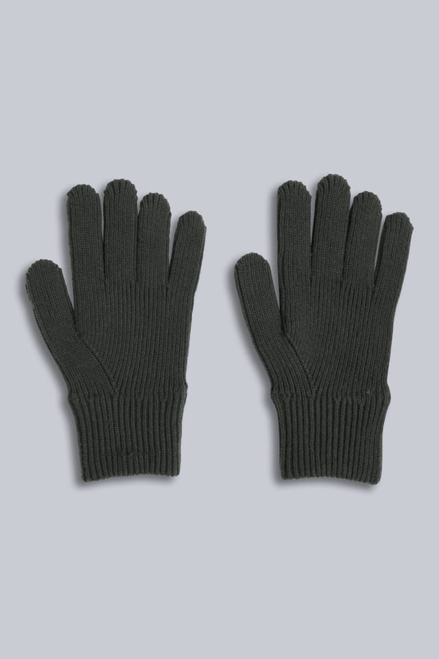Animal Animal Men's 'Rowan' Warm Comfortable Lightweight Knitted Outdoor Winter Gloves in Khaki - 2