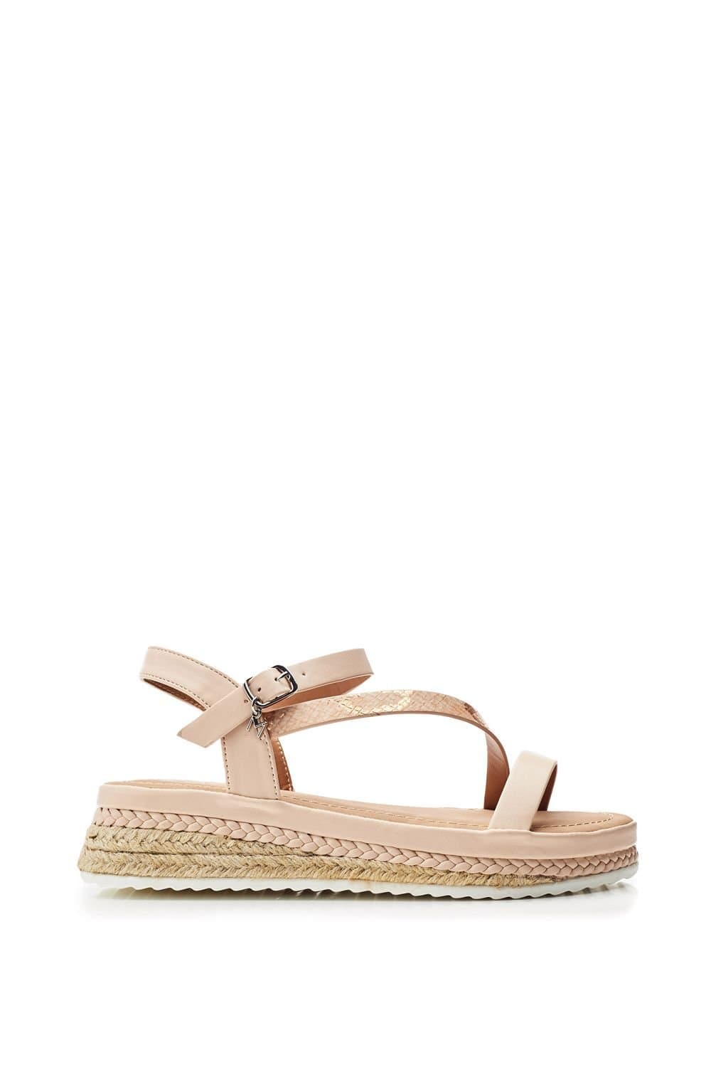 Moda In Pelle Moda In Pelle Nude 'Nanali' Porvair Wedge Flats