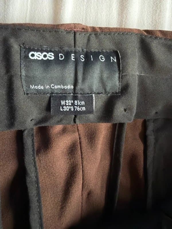 ASOS Design Asos design brown suit pants