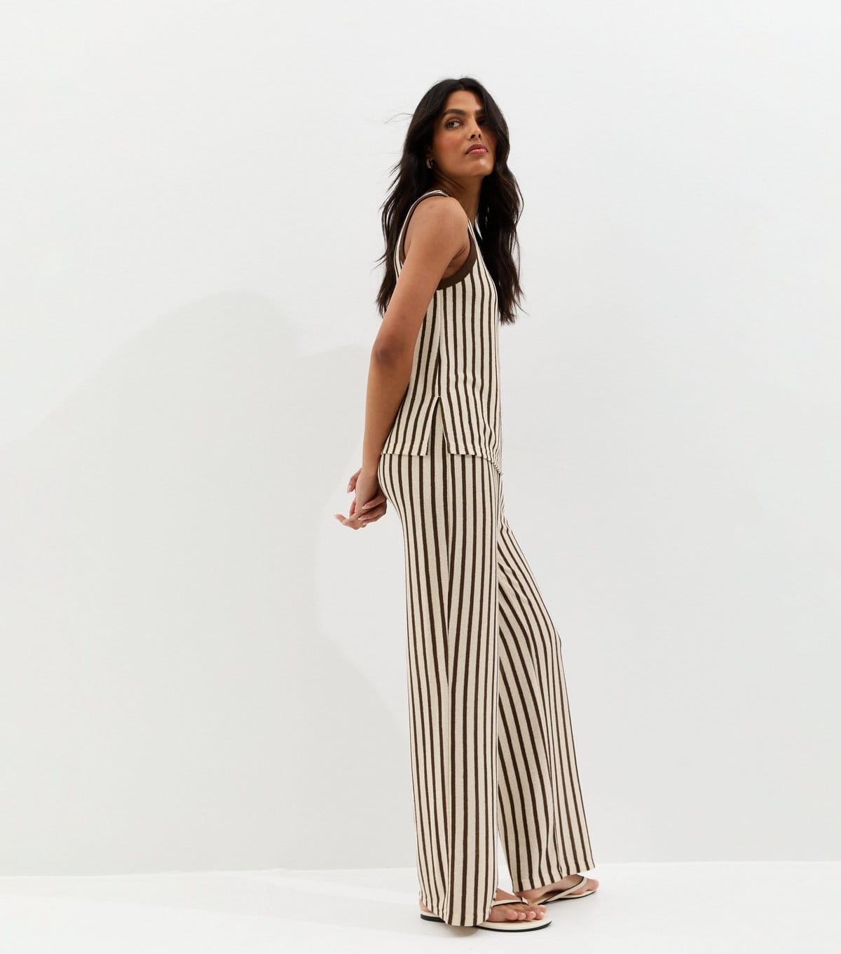 New Look Women's Brown Soft Touch Striped Vest New Look - 4