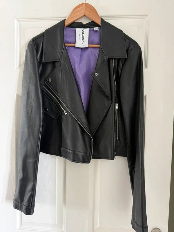 ASOS ASOS leather-look jacket size 12 Tall