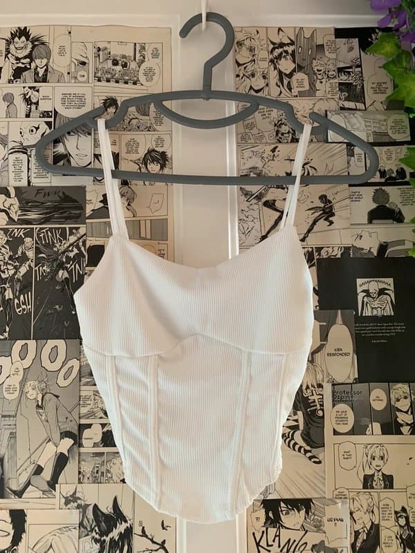 New Look Pink Vanilla New Look white corset top