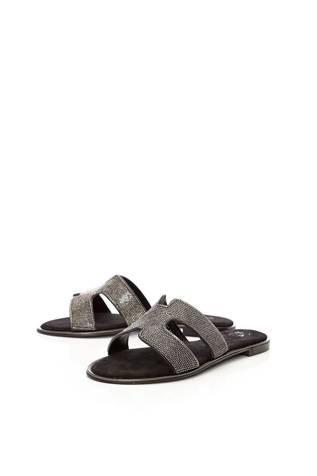 Moda In Pelle Moda In Pelle Women's 'Ormay' Textile Sandals in Black - 3