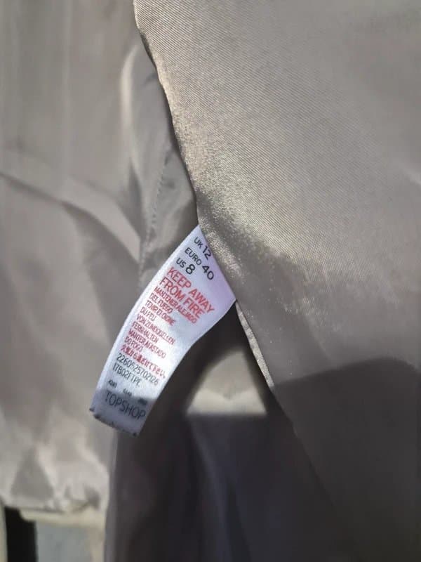 Topshop O26CS) Topshop, Size 12, Beige, Blazer