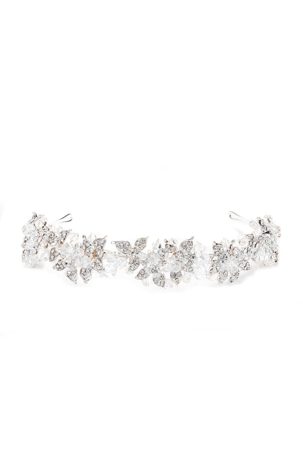 Jon Richard Jon Richard Silver Plated Leaf & Bead Statement Headband