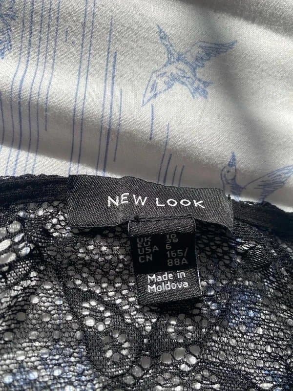 New Look New look Black lace peplum top