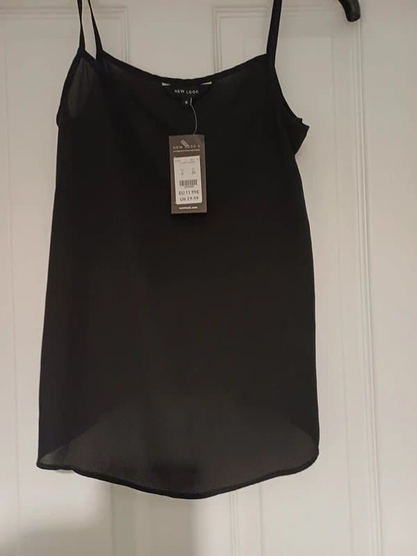 New Look Black Chiffon Cami