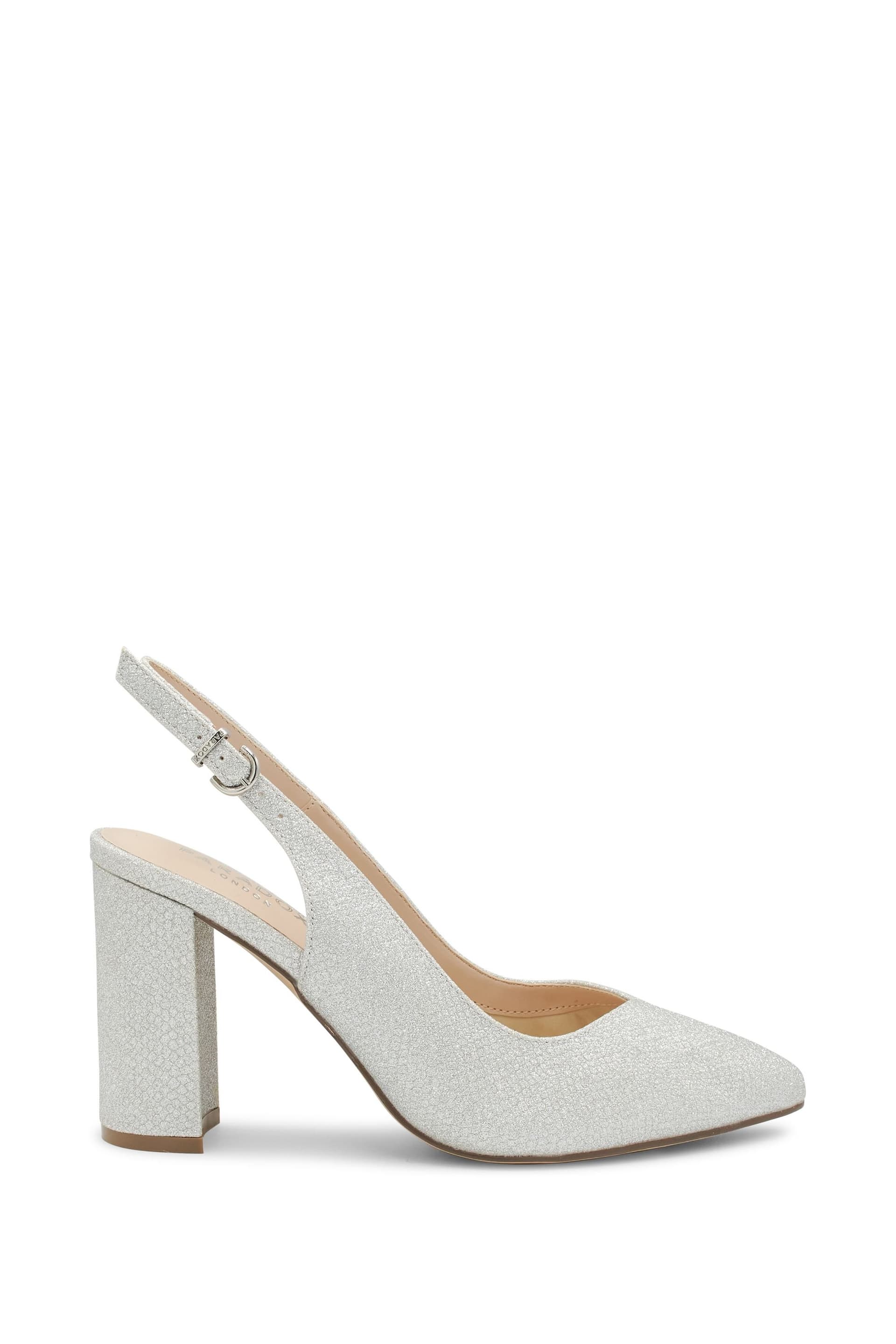 Paradox London Paradox London Women's 'Giovanna' Wide Fit Block Heel Slingback in Silver