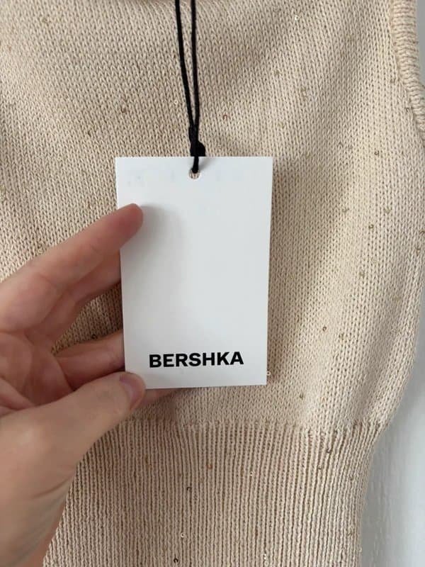 Bershka Bershka Sequin Knitted Boat Top