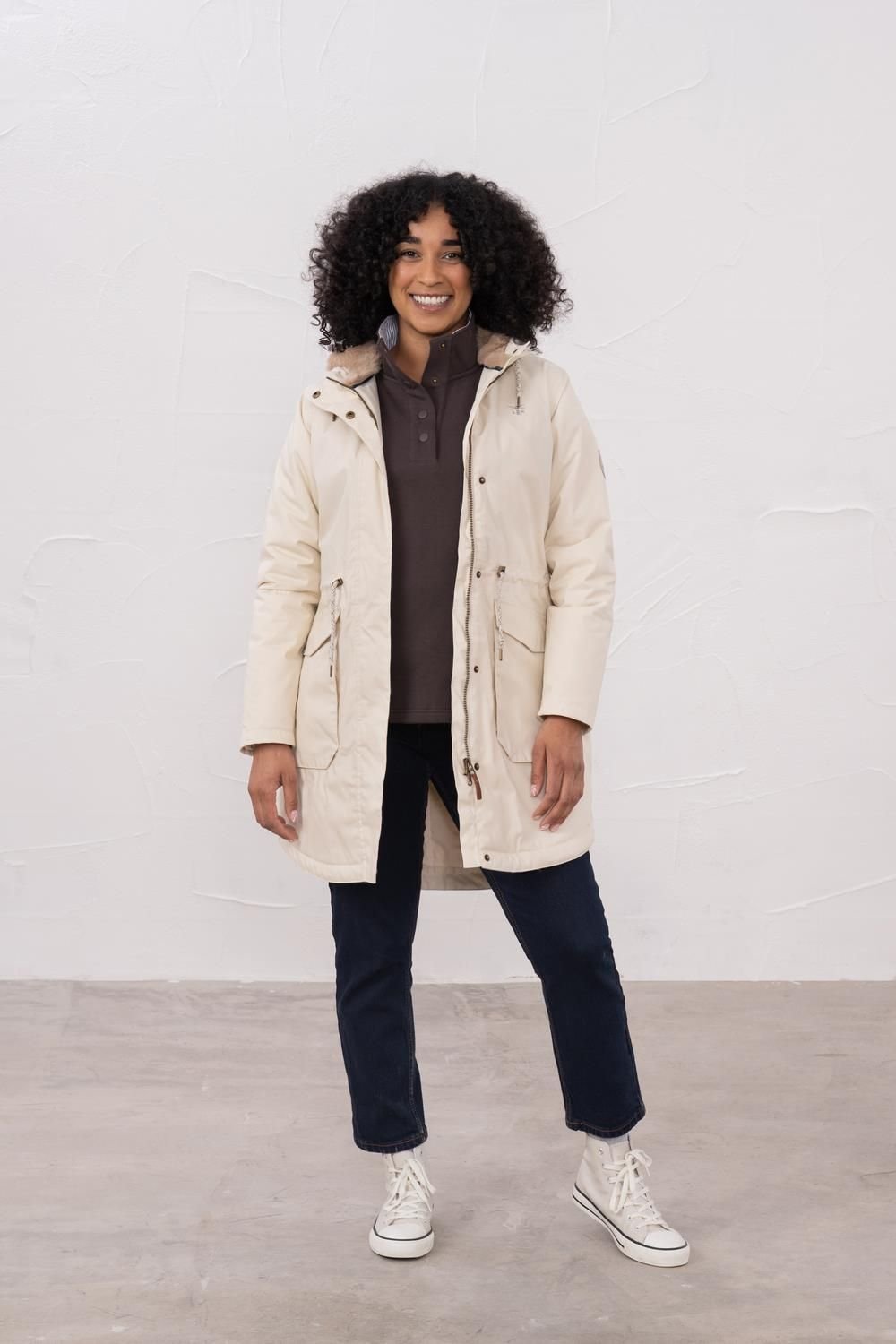 Lighthouse Clothing Lighthouse Clothing Women's Isobel Coat in Cream - 2