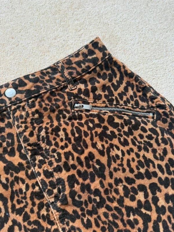 Topshop Topshop Leopard Print Mini Skirt – Brown – UK 12