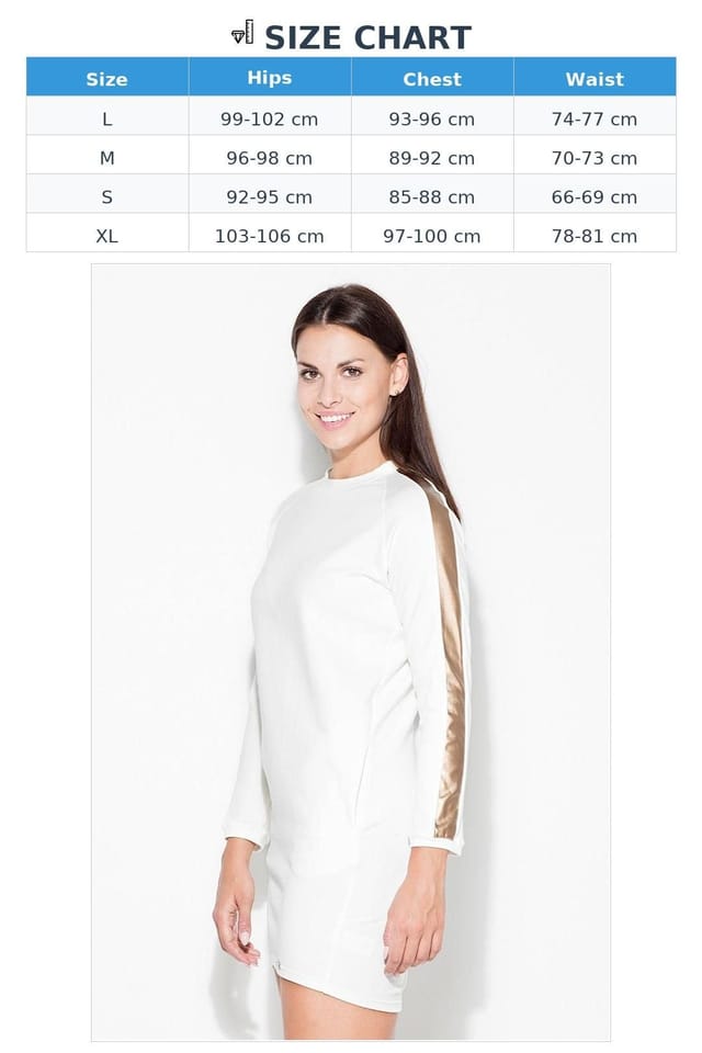 Love Lace Love Lace Women's Evening Round Neck Long Sleeve Gold Insert Dress Style 51582 in White - 3