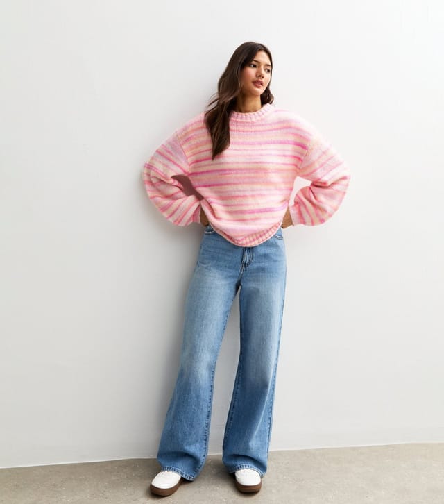 Sunshine Soul Women's Pink Striped Jumper Sunshine Soul New Look - 3