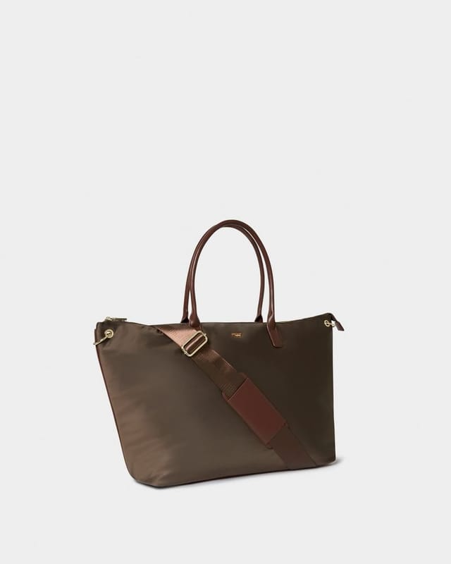 OSPREY LONDON OSPREY LONDON Women's The Voyage Nylon Weekender Bag in Chocolate - 3