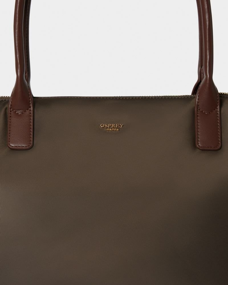 OSPREY LONDON OSPREY LONDON Women's The Voyage Nylon Weekender Bag in Chocolate - 4