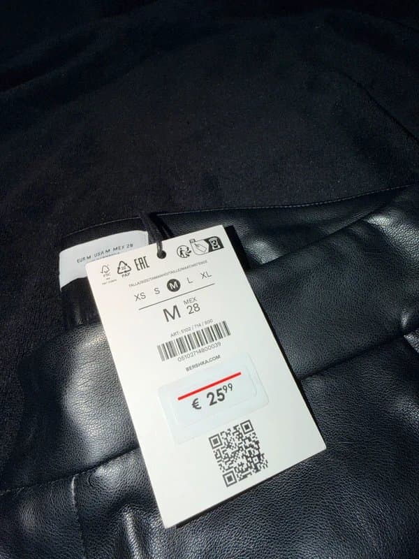Bershka Leather look flared trousers