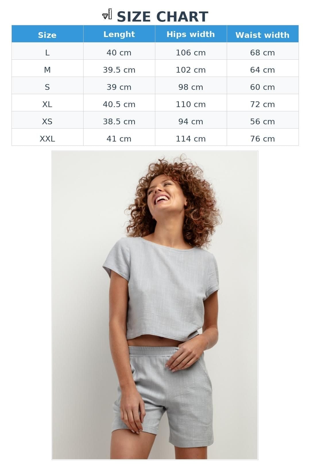 Love Lace Love Lace Women's Linen Shorts Lightweight Relaxed Fit in Grey - 4