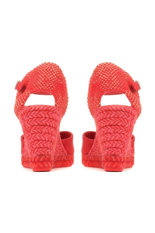 Jones Bootmaker Jones Bootmaker Women's Arabella Wedge Sandals in Red - 3