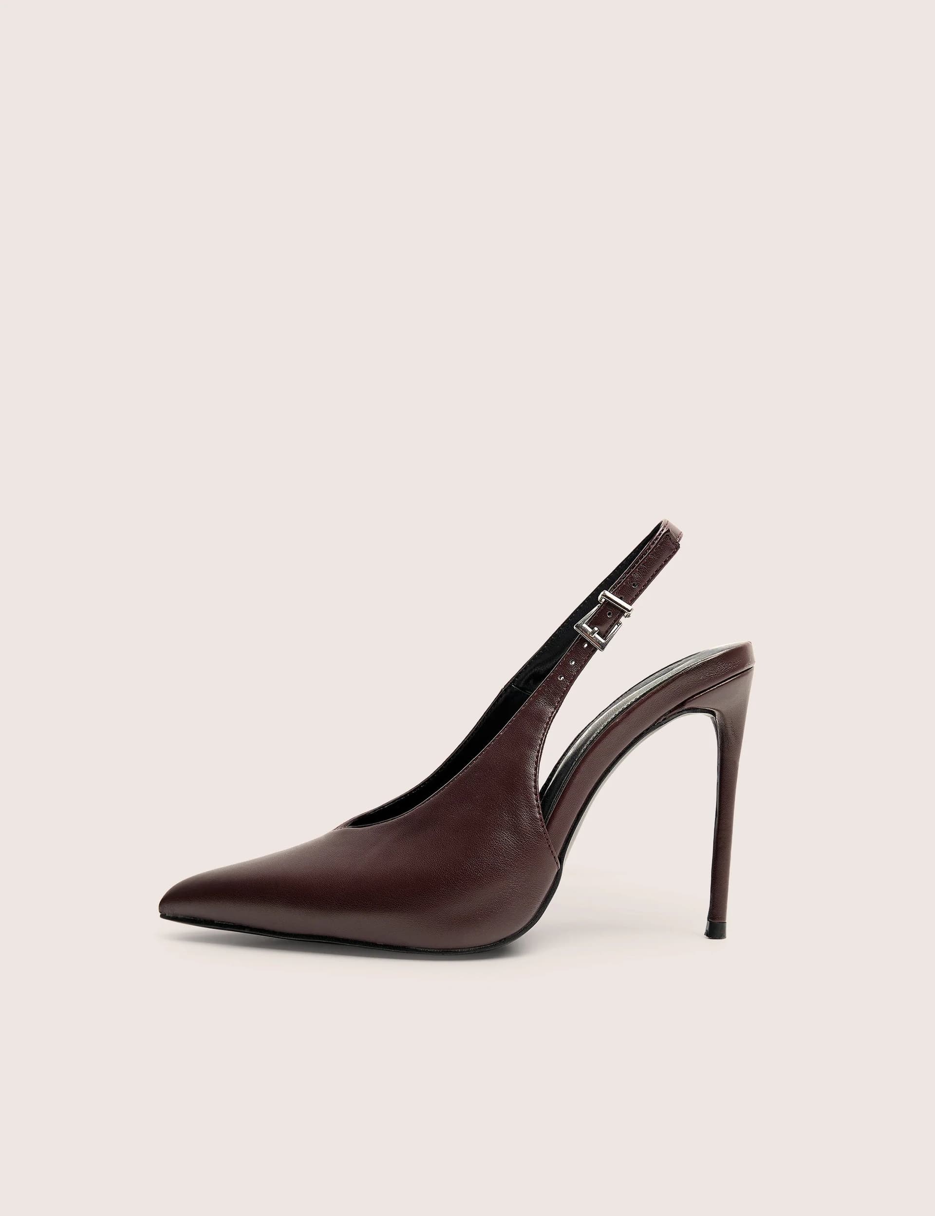 Public Desire Tatti Burgundy Slingback Court Heel