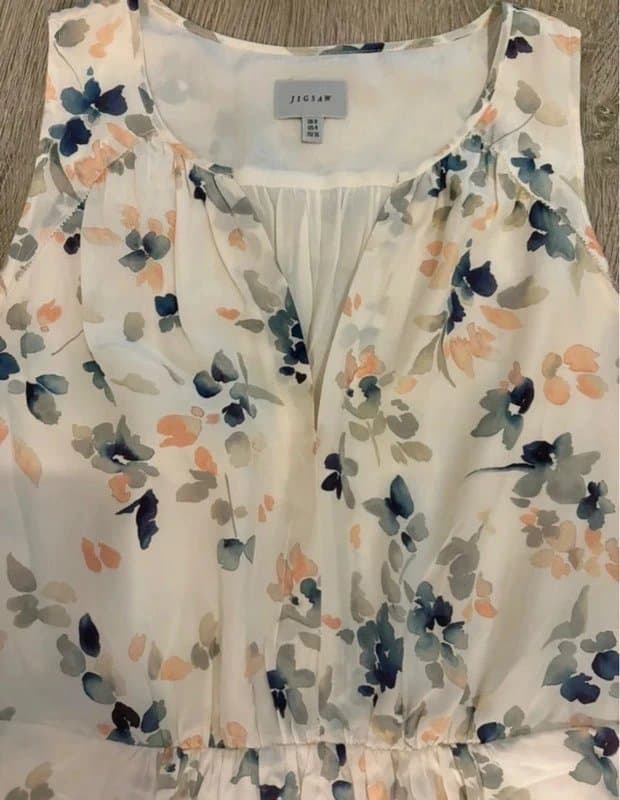 Jigsaw Jigsaw Floral Sleeveless Midi Dress UK8 / US4 Elegant Summer Occasion Dress