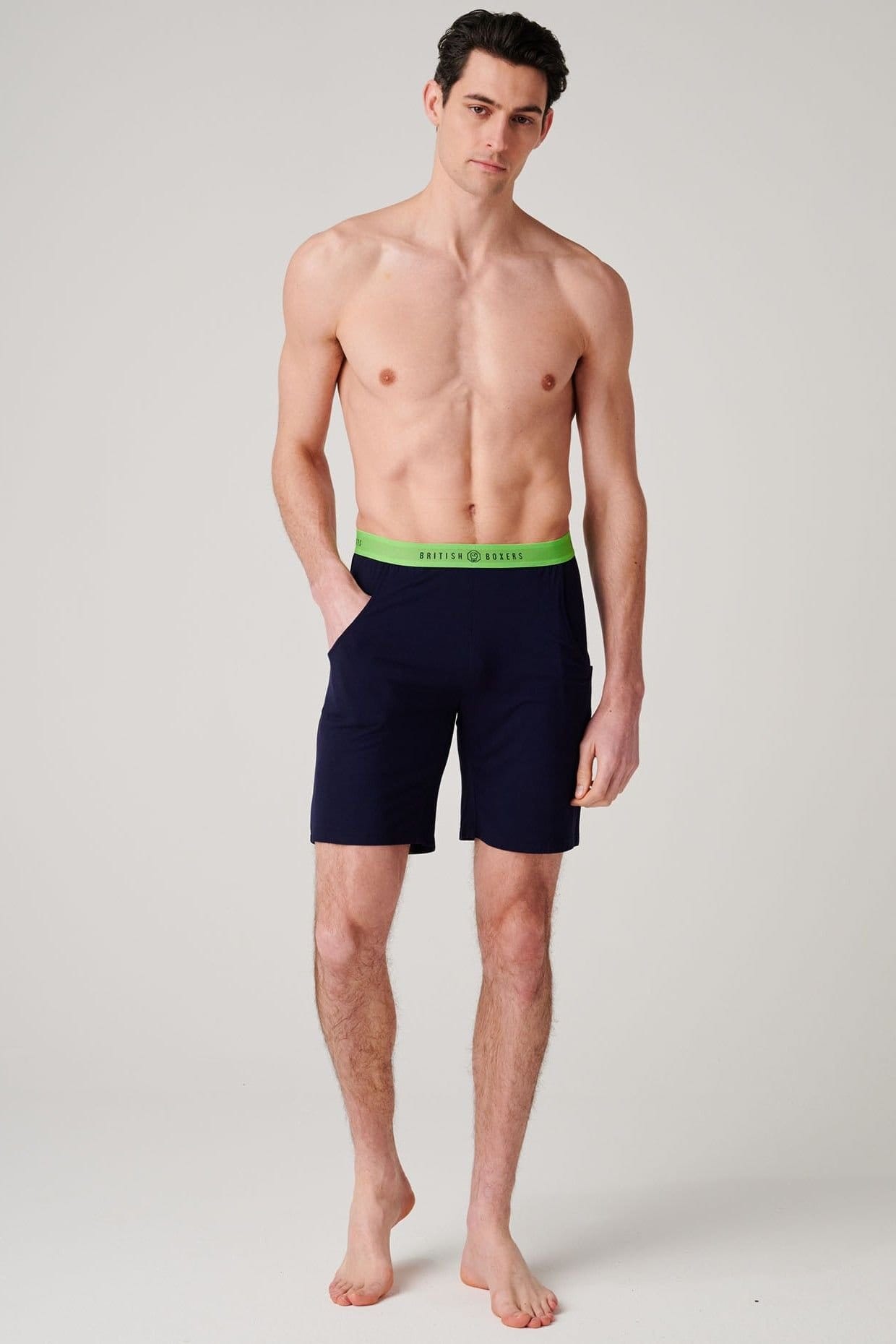 British Boxers British Boxers Men's "Electric Lime" Bamboo Short Pyjama Set in Bright Green - 4