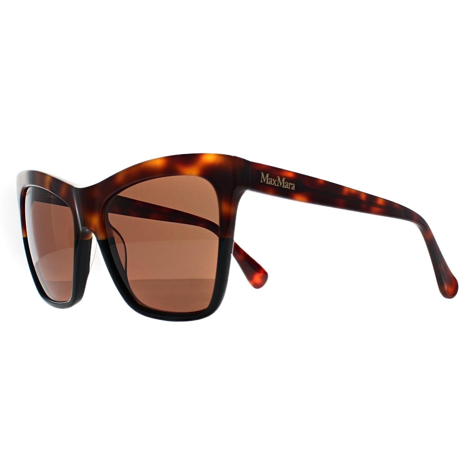 Max Mara Max Mara Women's Cat Eye Havana Brown MM0008 Logo2 - 2