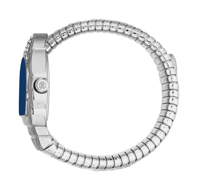 Roberto Cavalli Roberto Cavalli Women's Snake Blue Dial Stainless Steel Watch in Silver - 2