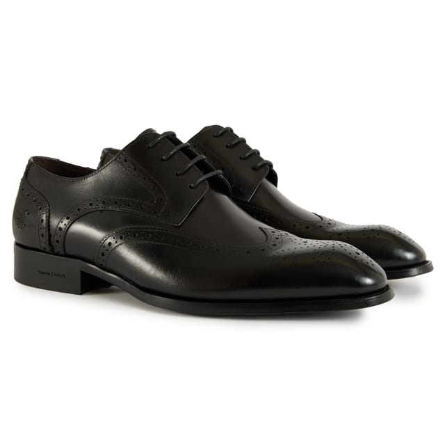 Simon Carter SIMON CARTER Men's Safi Brogue Shoes in Black - 2