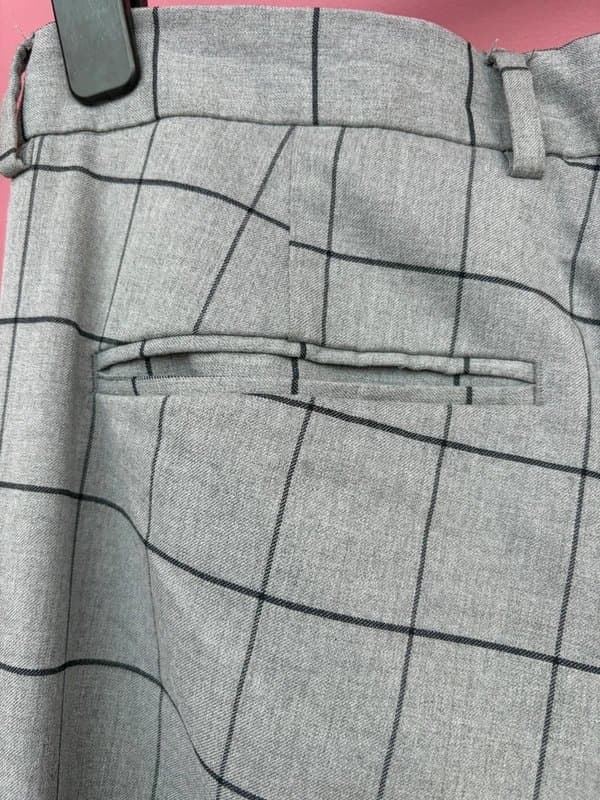New Look New Look Men Grey Check Smart Trousers 34R Waist 34 Regular