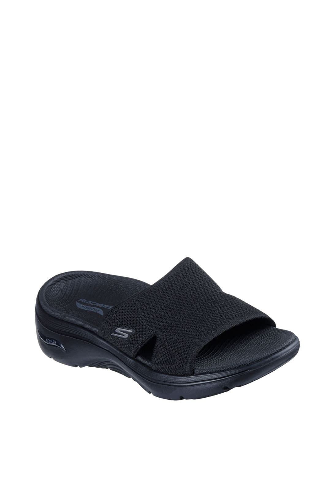 Skechers Skechers Women's GO WALK ARCH FIT 2.0 SANDALQuick-Dry Finished Knit Slide W/ Peekaboo Detail Black