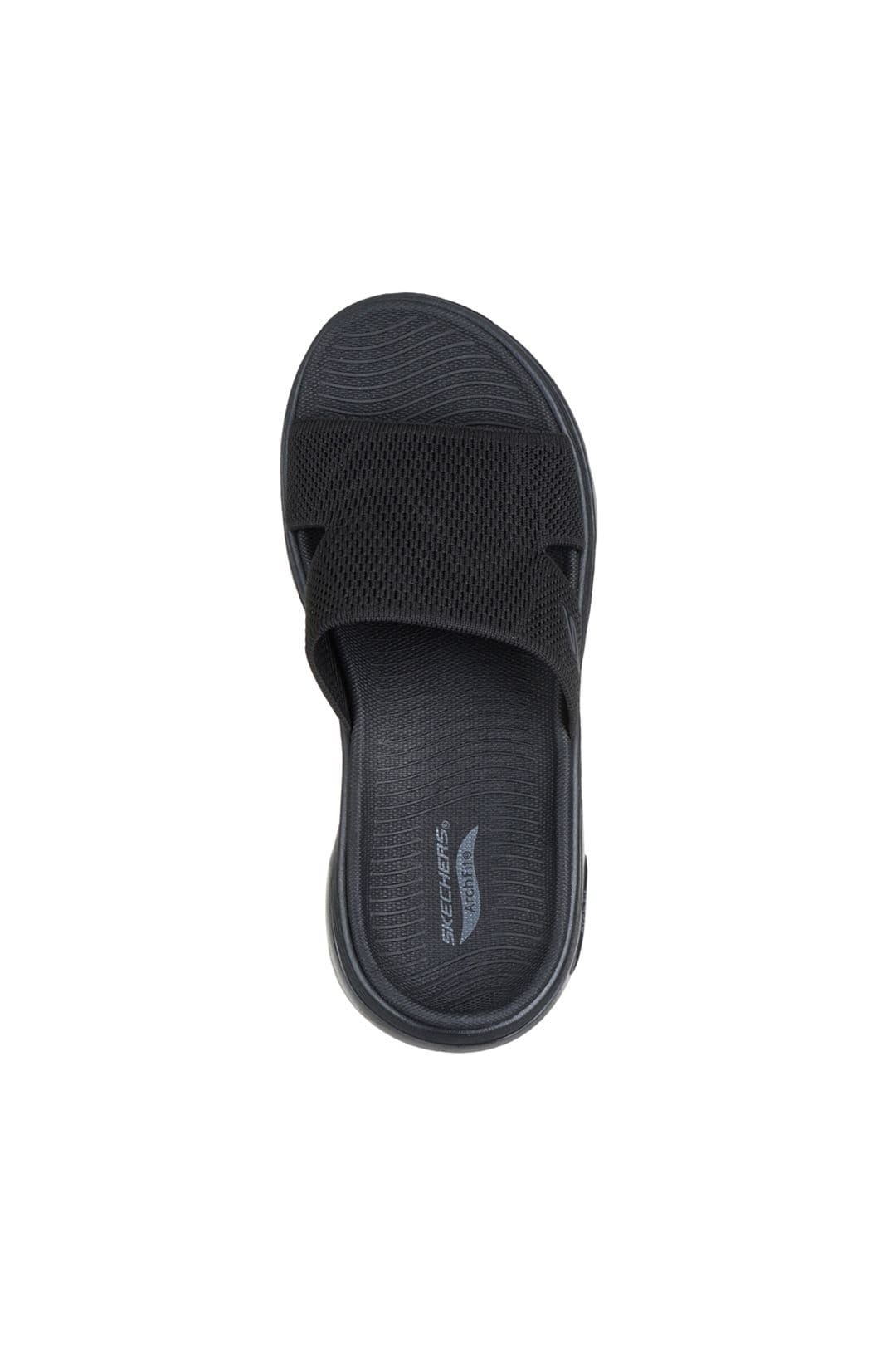 Skechers Skechers Women's GO WALK ARCH FIT 2.0 SANDALQuick-Dry Finished Knit Slide W/ Peekaboo Detail Black - 4