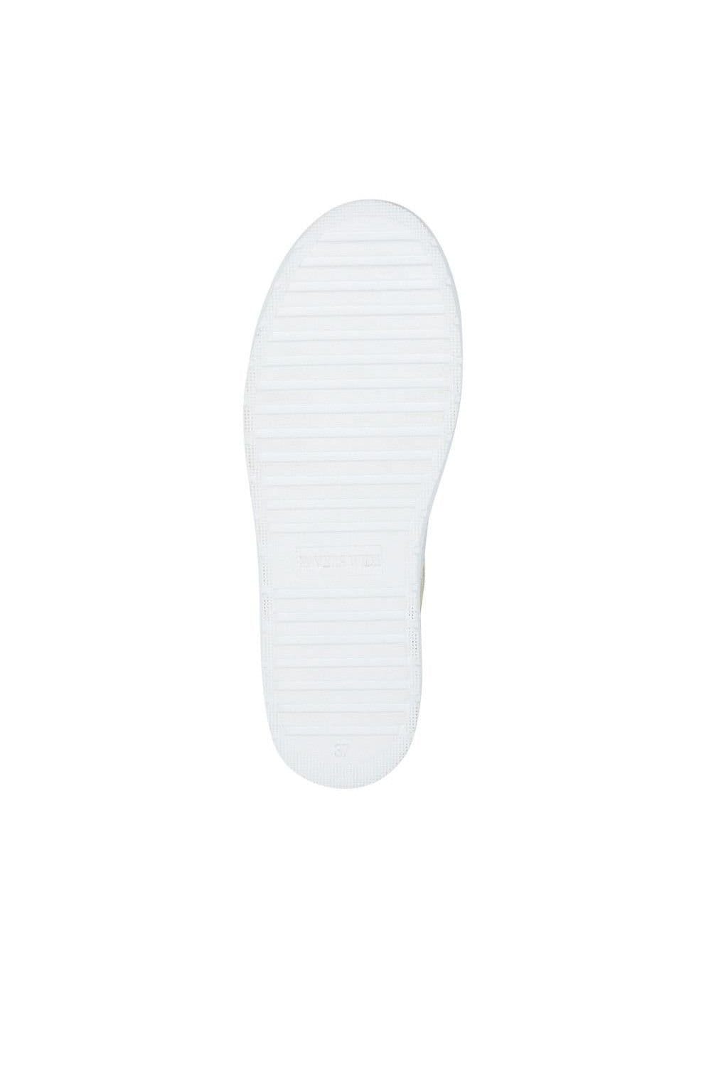 Pavers Pavers Women's Wide Fit Chunky Lace-Up Trainers in White - 4