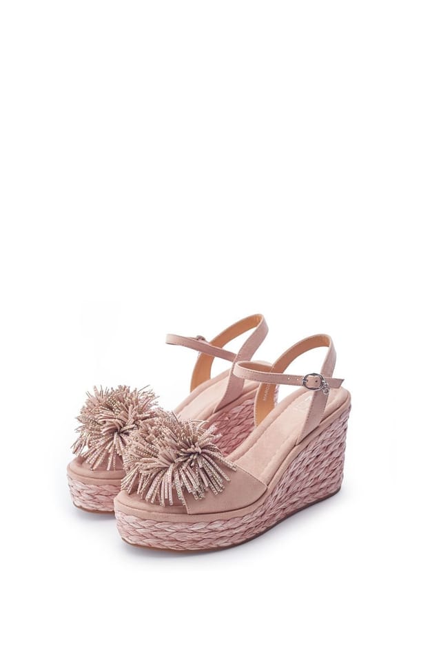 Moda In Pelle Moda In Pelle Women's 'Marco' Alcantara Wedges in Nude - 2