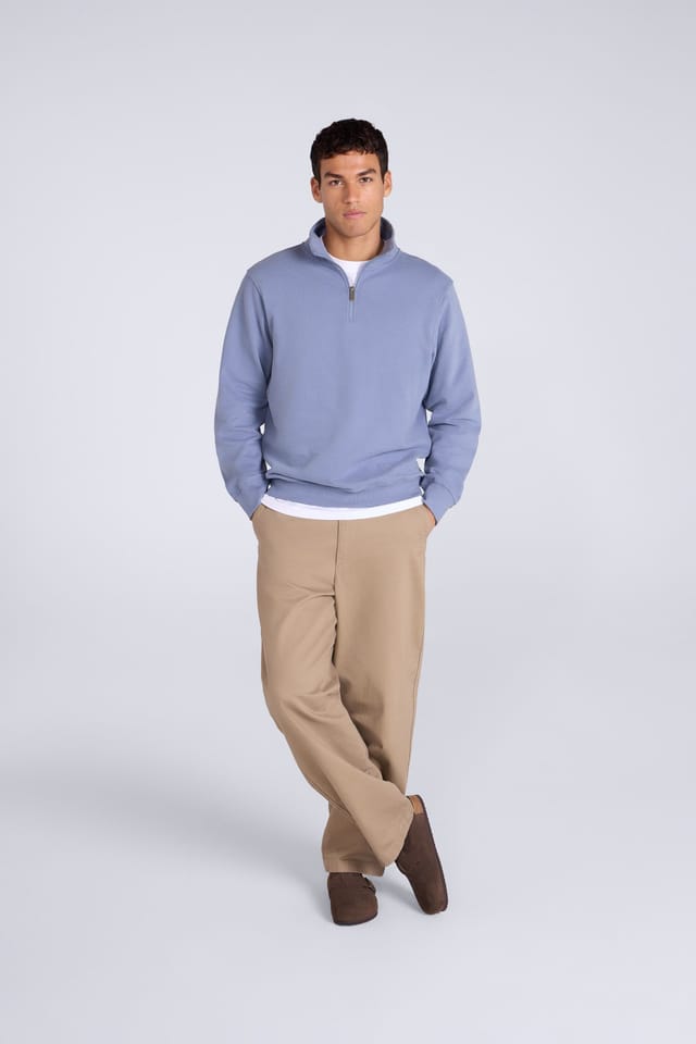 Animal Animal Men's 'Sid' Soft Cotton Warm Comfortable Casual Outdoor Half Zip Sweatshirt in Blue - 2