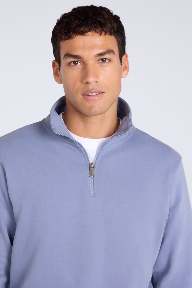 Animal Animal Men's 'Sid' Soft Cotton Warm Comfortable Casual Outdoor Half Zip Sweatshirt in Blue - 3