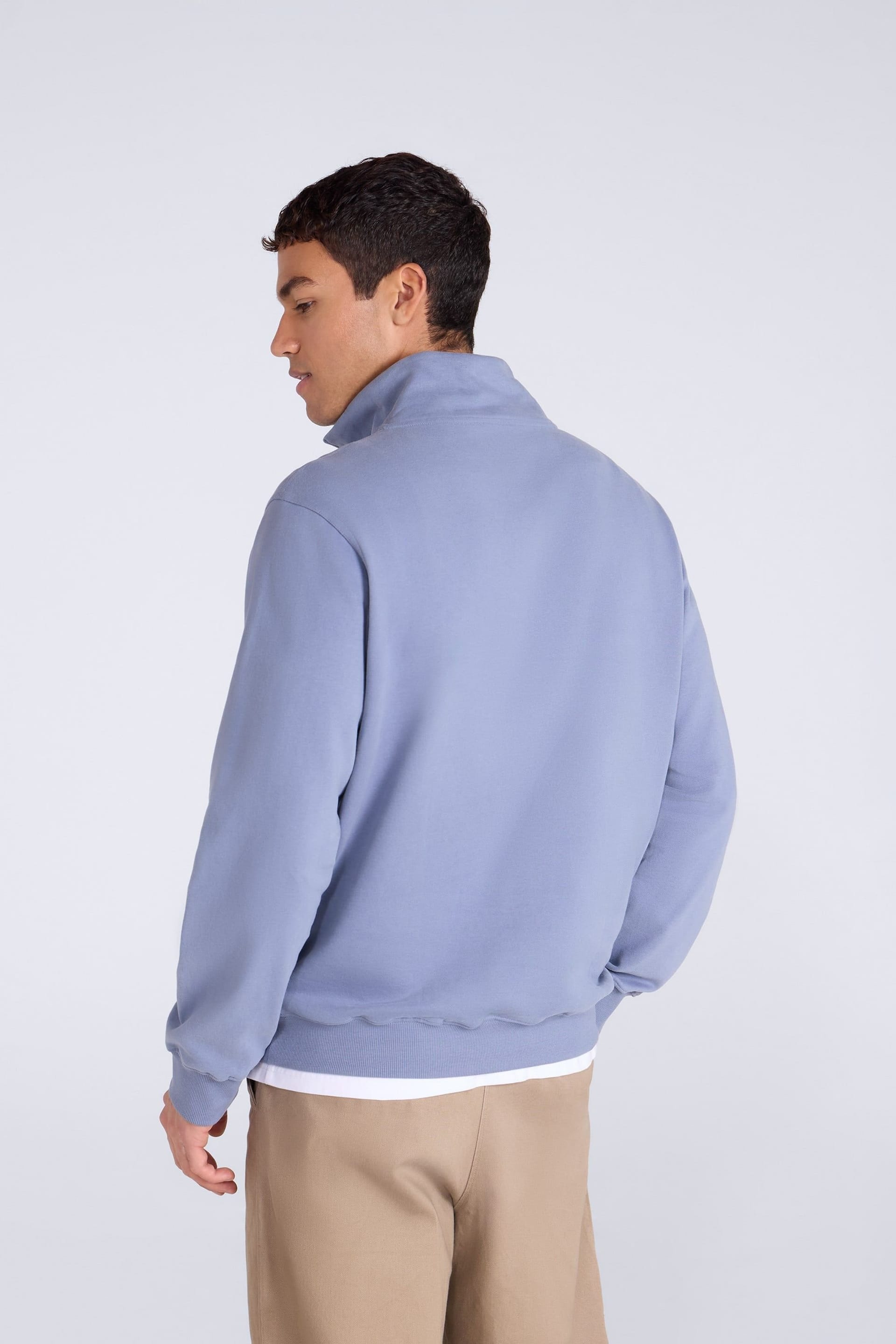 Animal Animal Men's 'Sid' Soft Cotton Warm Comfortable Casual Outdoor Half Zip Sweatshirt in Blue - 4