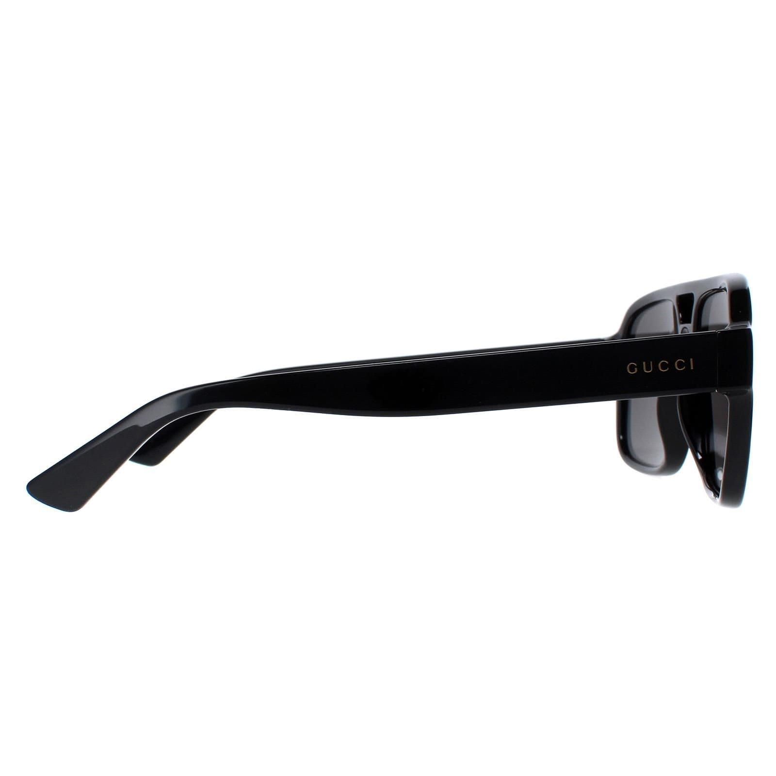 Gucci Gucci Men's Aviator Black Smoke GG1342S - 4