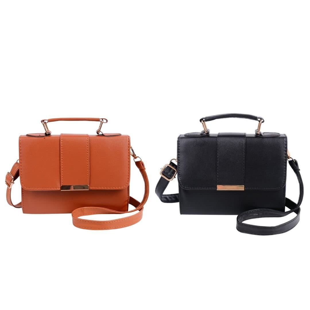 Lovii Lovii Brown PU Leather Crossbody Handbag