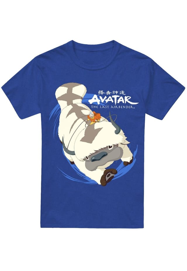 Avatar: The Last Airbender Avatar: The Last Airbender Men's Avatar The Last Airbender Appa In Flight T-Shirt-Royal Blue in Royal - 3