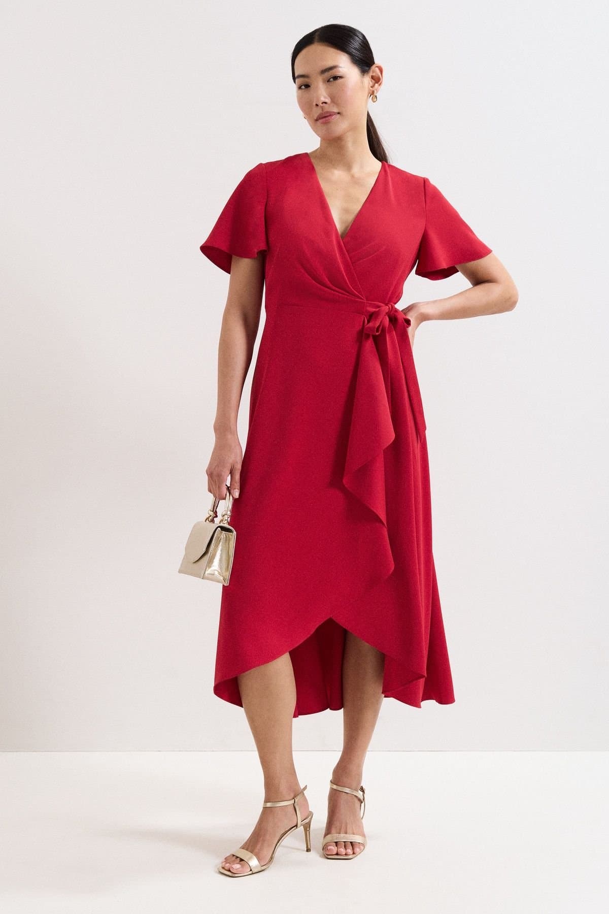 Phase Eight Phase Eight Women's Julissa Red Wrap Midi Dress