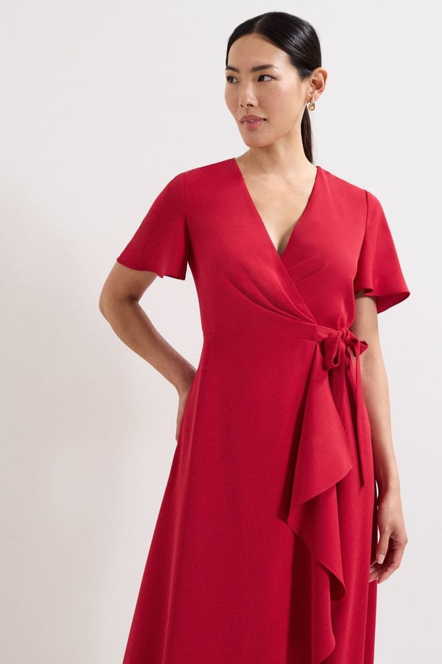 Phase Eight Phase Eight Women's Julissa Red Wrap Midi Dress - 3