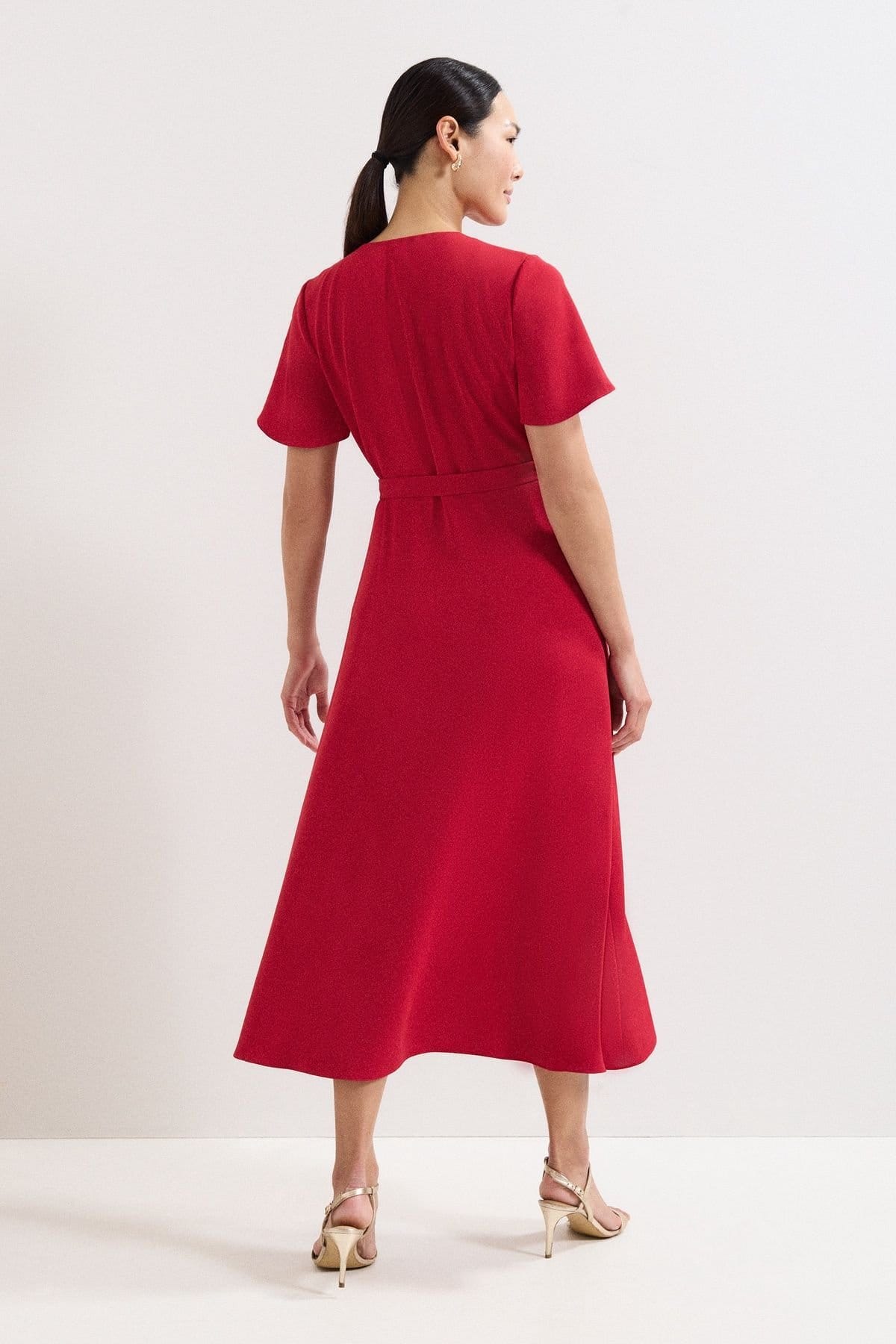 Phase Eight Phase Eight Women's Julissa Red Wrap Midi Dress - 4