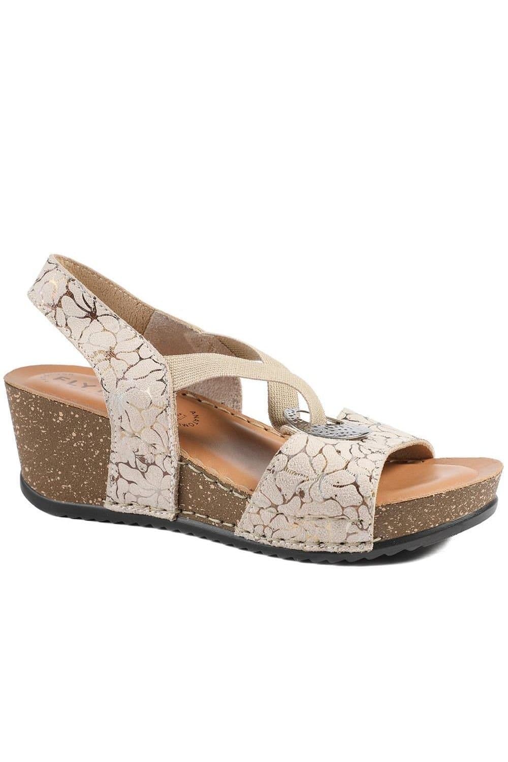 Fly Flot Fly Flot Women's FlyFlot Wedge Heel Slingback Sandals in Beige